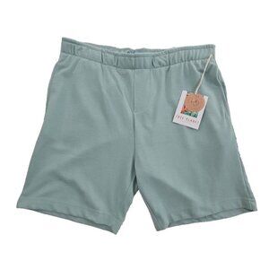 Free Planet Knit Shorts Men's XL Avocado Green Drawstring Elastic Sustainability